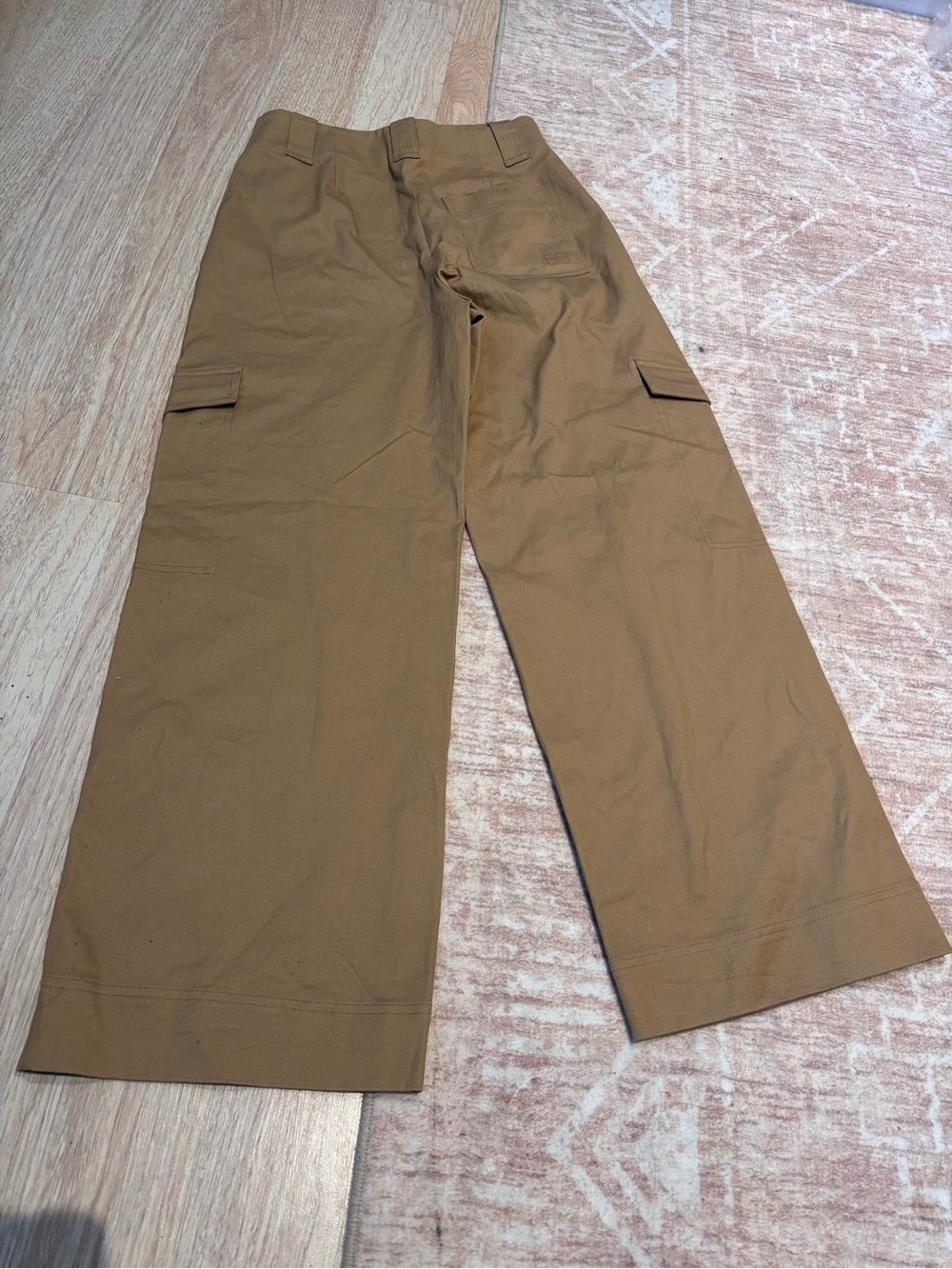 GANNI Herringbone cotton-blend wide-leg pants size 36 - Picture 9 of 9